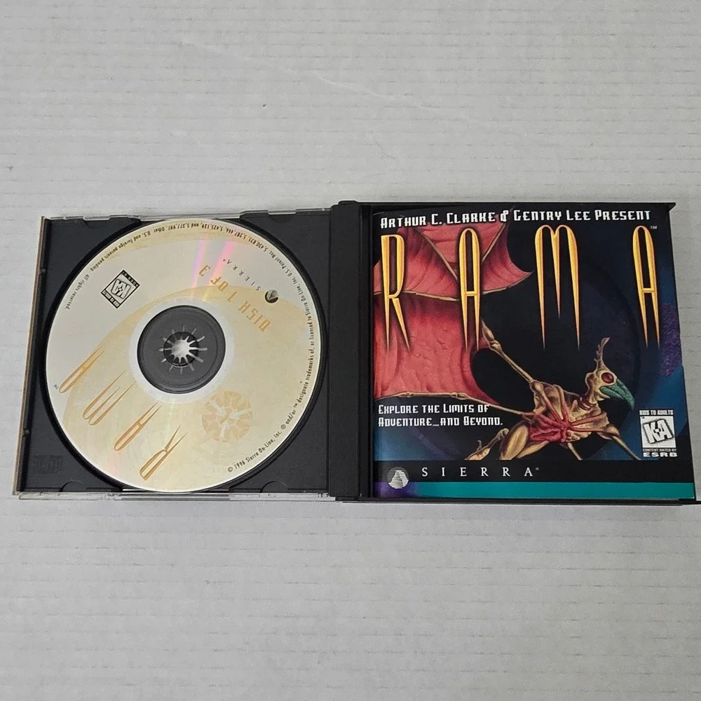 VTG 1996 Rama PC CD ROM Sierra Game 3 Disc Complete with Prima Strategy Guide
